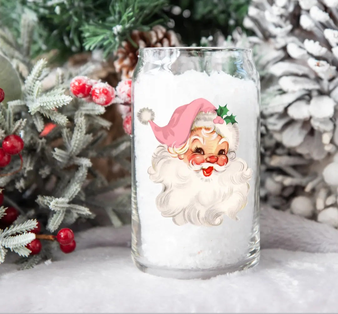 Vintage Pink Santa Claus