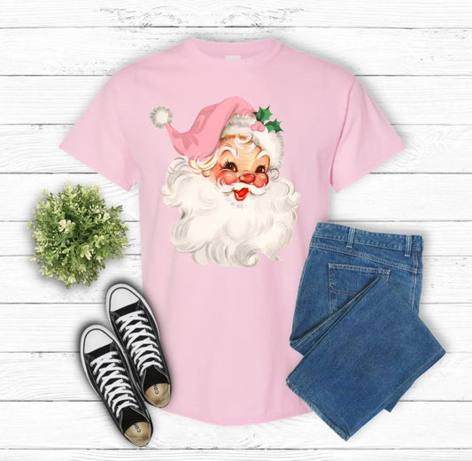 VINTAGE PINK SANTA CLAUS